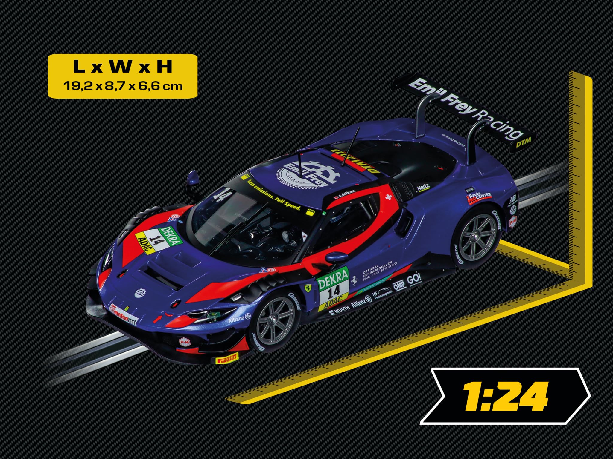 Amazon.com: Carrera 23964 Ferrari 296 GT3 Emil Frey Racing, No.14